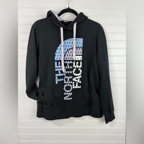 The North Face women’s black & purple hooded sweatshirt. Size large. - Picture 1 of 5